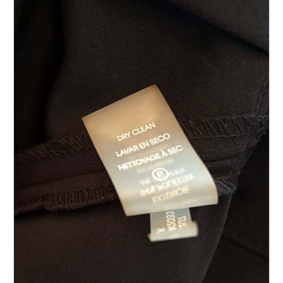 NWT Calvin Klein Womens Size 4 Tie Waist Ruffle Faux Wrap Dress Black - Picture 6 of 6